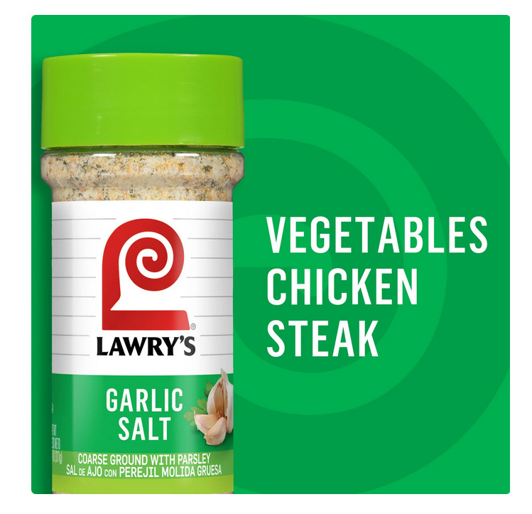 Lawry’s Kosher Classic Coarse Ground Garlic Salt, 11 oz Bottle