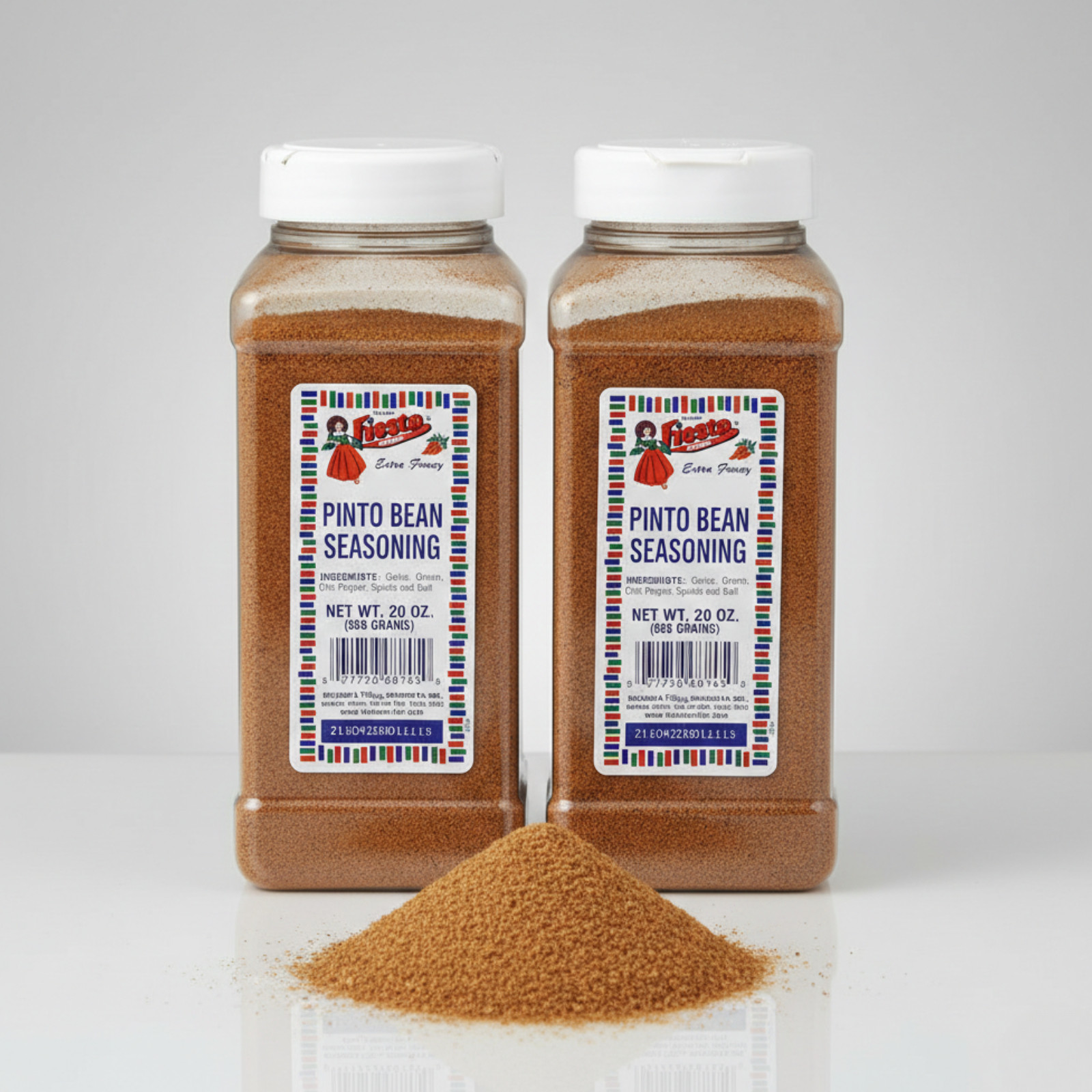 2 PACK Bolner’s Fiesta Pinto Bean Seasoning 20 oz Large Bottles Texas Style