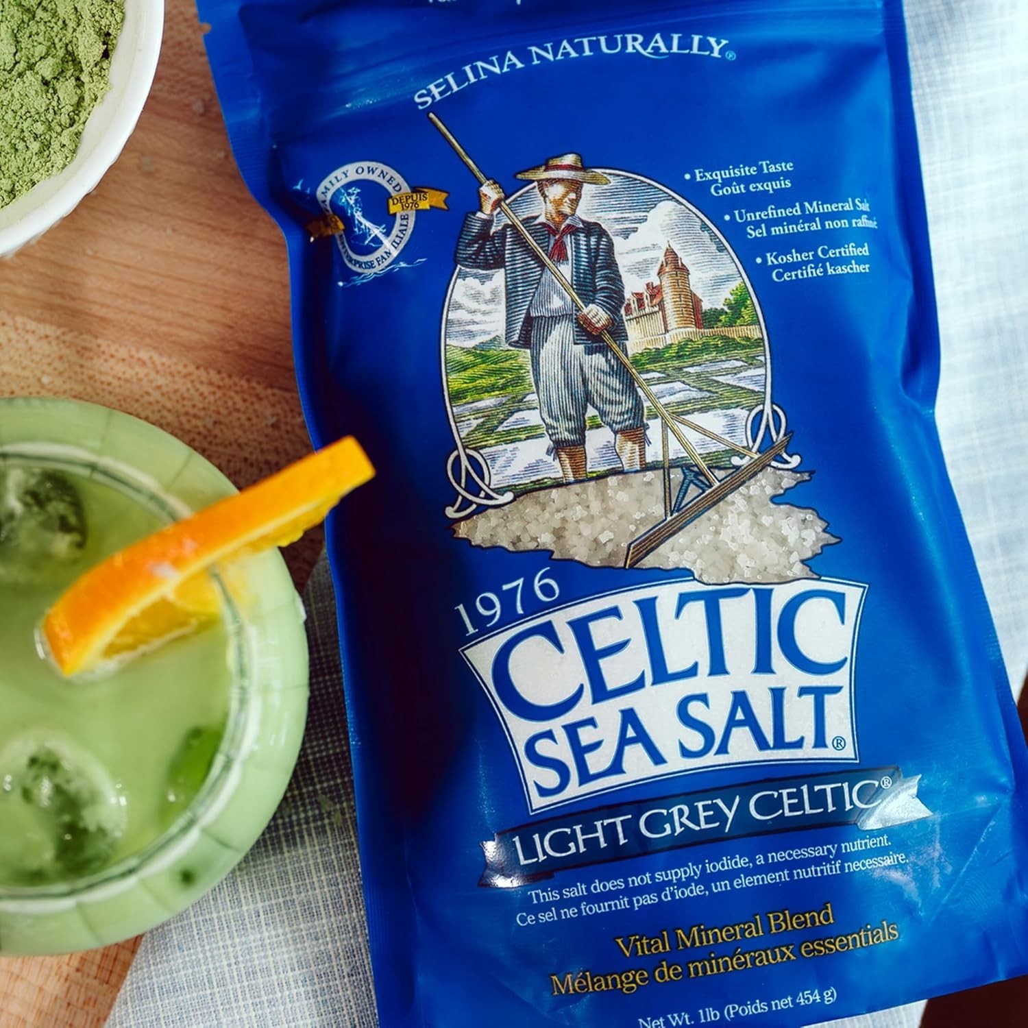 Celtic Sea Salt Light Grey Coarse 1/2 lb Unrefined Mineral Salt 70+ Minerals