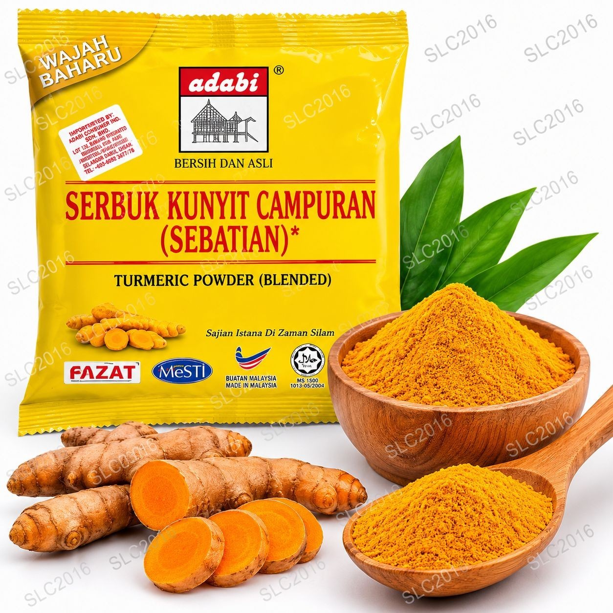 Adabi Tumeric Powder Blended 100g Halal Malaysian Spice Mix For Cooking
