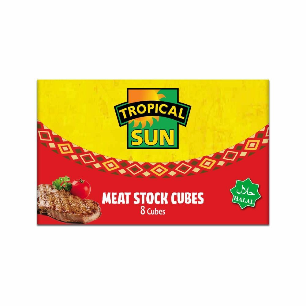 Tropical Sun Meat Stock Cubes – 8 Cubes Per Pack – Pack of 2