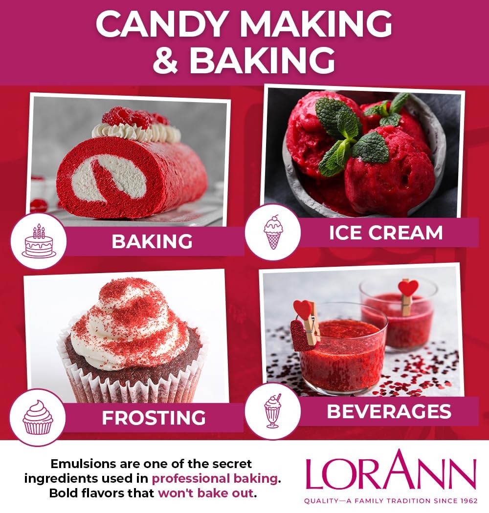 LorAnn Oils Red Velvet Bakery Emulsion: True Essence, Ideal for Boosting…