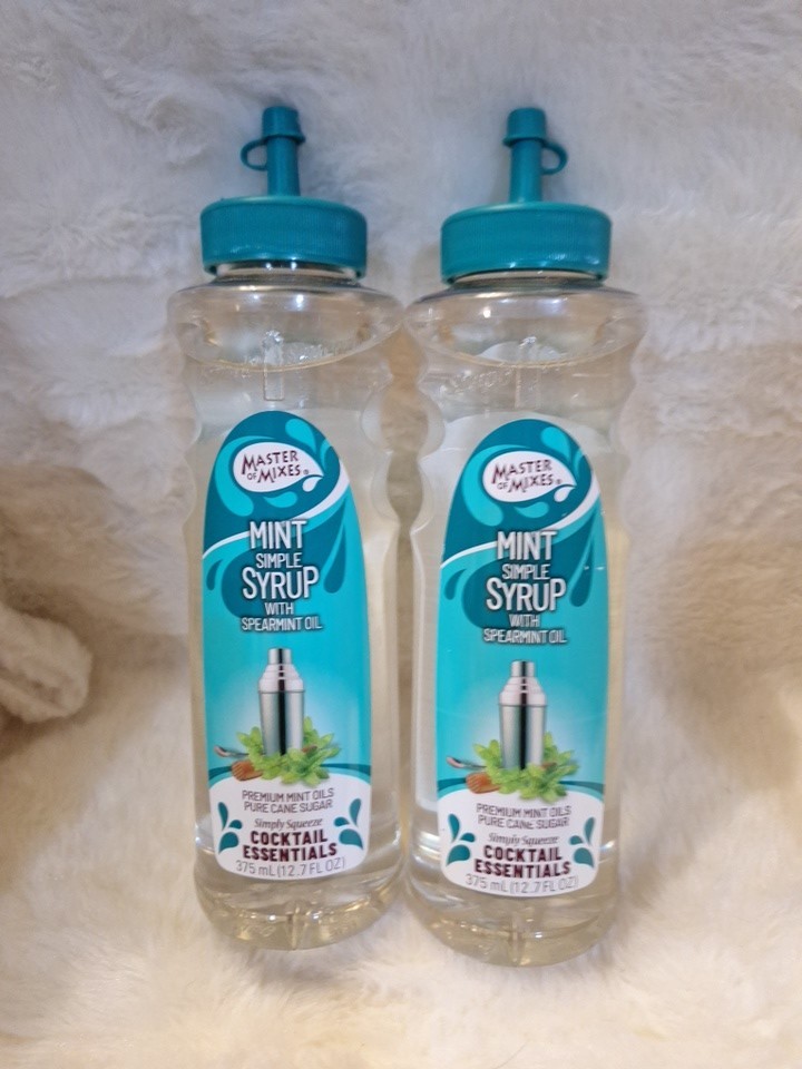 ✨Master of Mixes Cocktail Essentials Simple Syrup Mint with Spearmint Oil 2 Pack