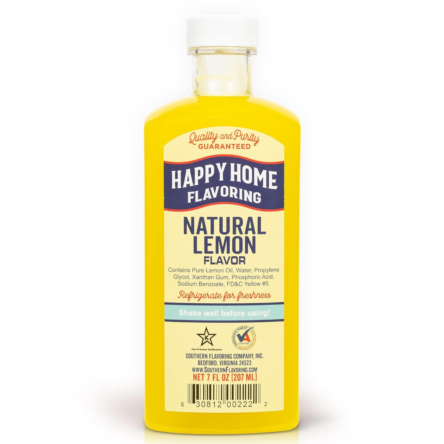 Natural Lemon Flavor, Non-Alcoholic, Certified Kosher, 7 Oz.