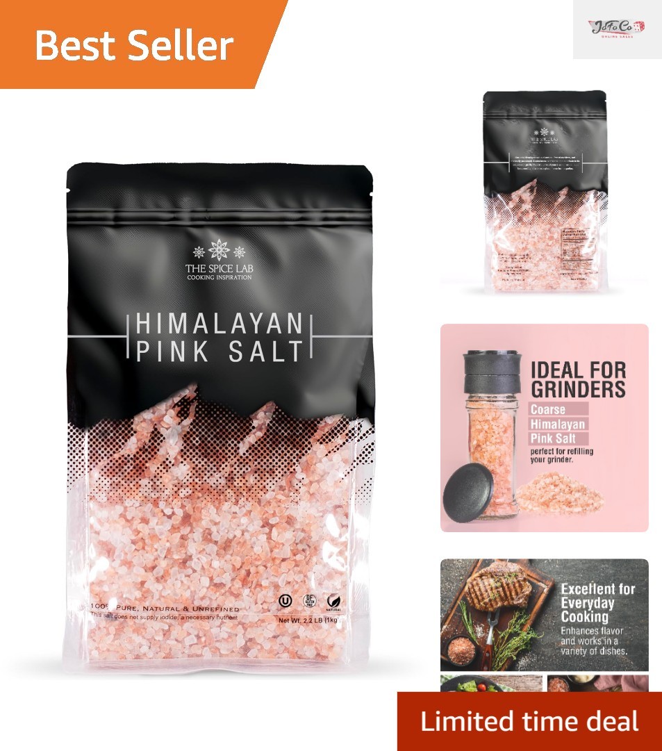 Kosher Certified Himalayan Pink Salt – 2.2 lb Coarse Grain for Gourmet Recipes