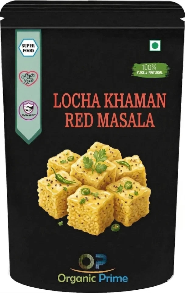 Organic Prime Surti Locha Khaman Masala Authentic Gujarati Spice Mix