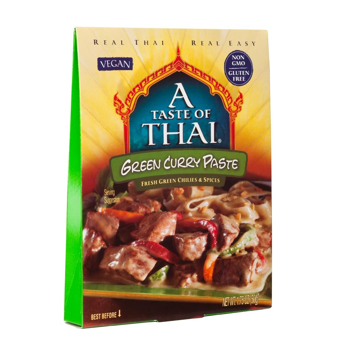 Green Curry Paste – Authentic & Natural Ready-to-Use Thai Curry Paste – Vegan…