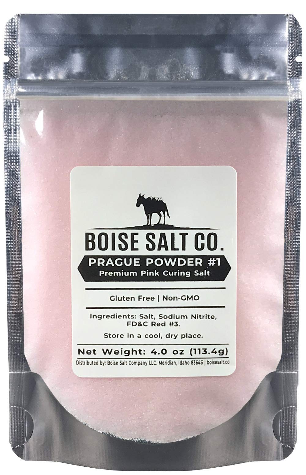 Boise Salt Co. Prague Powder #1 Premium Pink Curing Salt – 4 oz Resealable Pouch
