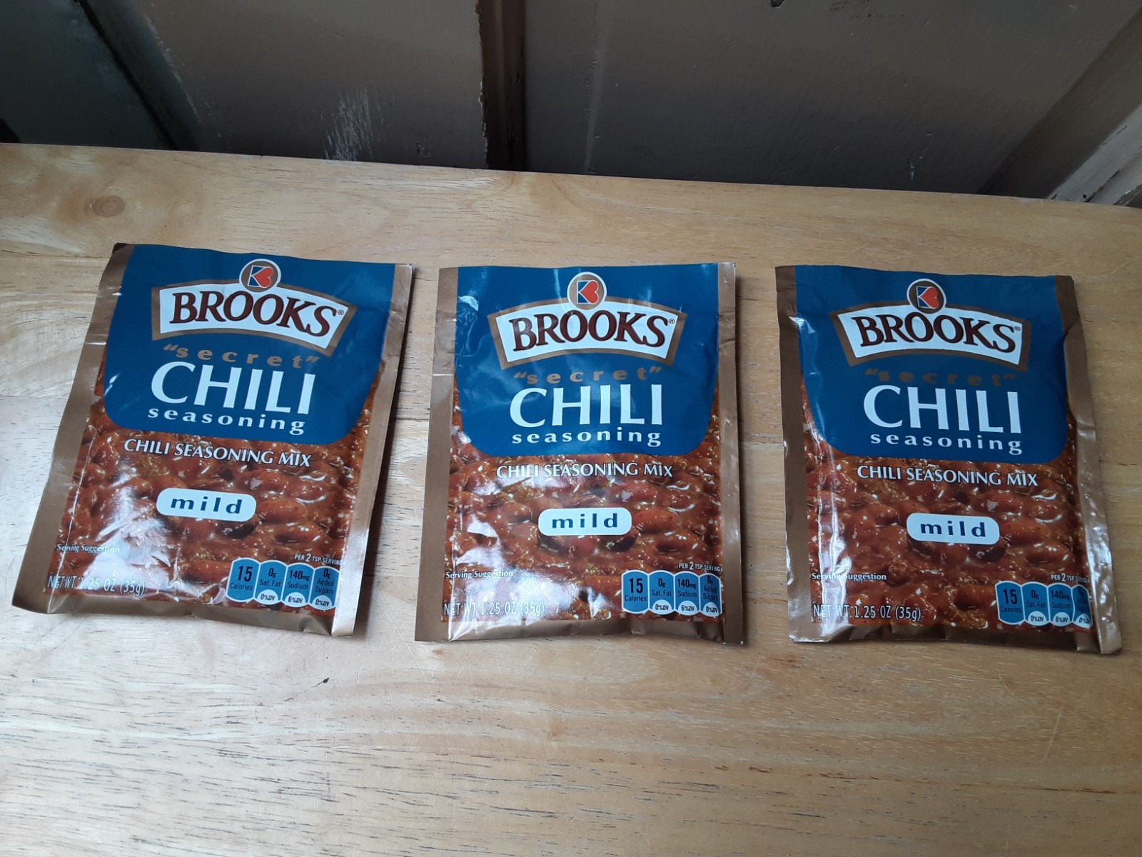 Brooks “Secret” Mild Chili Seasoning Mix (3 Packages) EXP. DATE 10-19-28