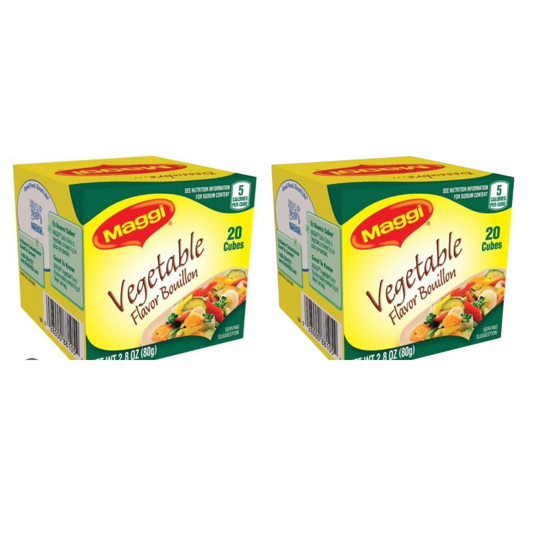 Maggi Vegetable Flavor Bouillon Cubes 2.82 oz – Pack of 2