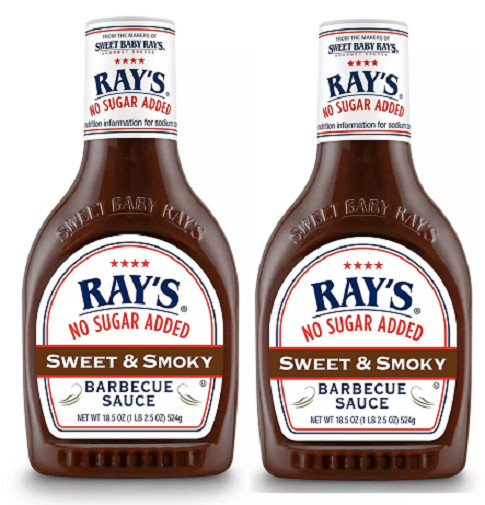 Sweet Baby Ray’s No Sugar Added Sweet & Smoky Barbecue Sauce 2 Pack
