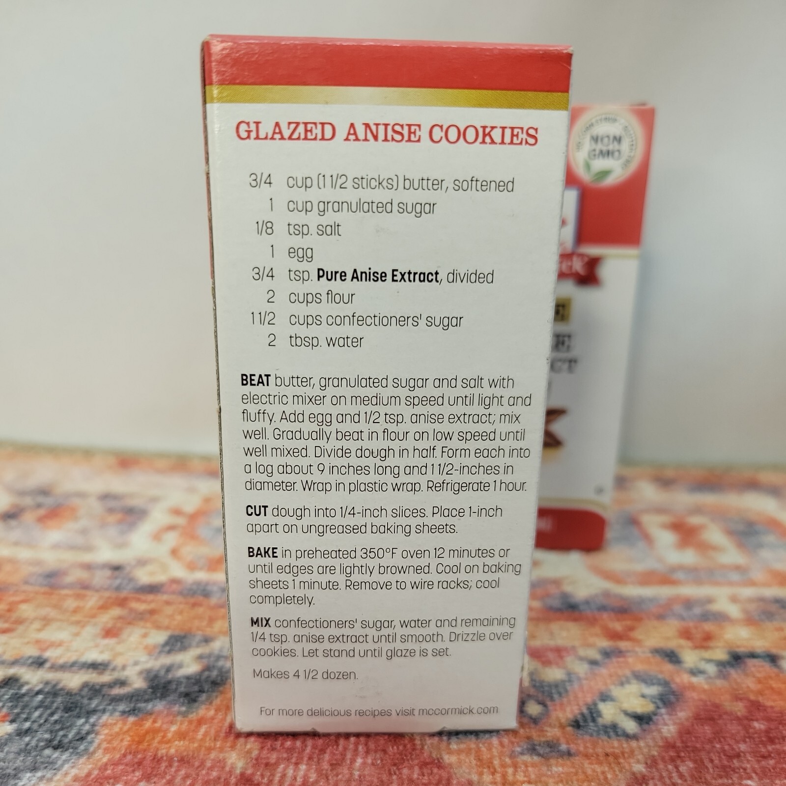 McCormick PURE Anise Extract Flavoring 1 Ounce Non-GMO 2 Pack Bottles New in Box