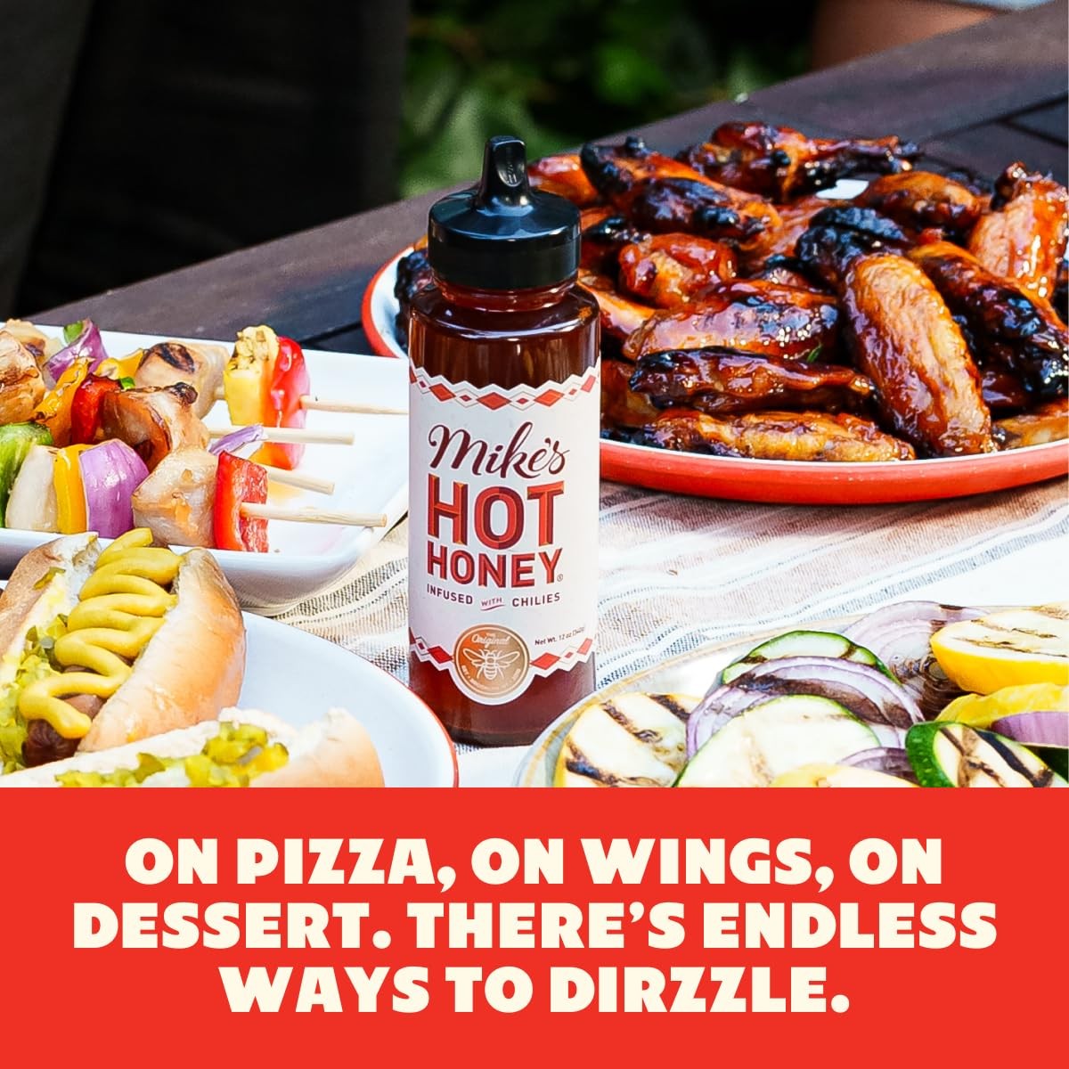Spicy Honey with Chili Peppers, Kosher, Gluten-Free, Paleo, 10oz Bottle