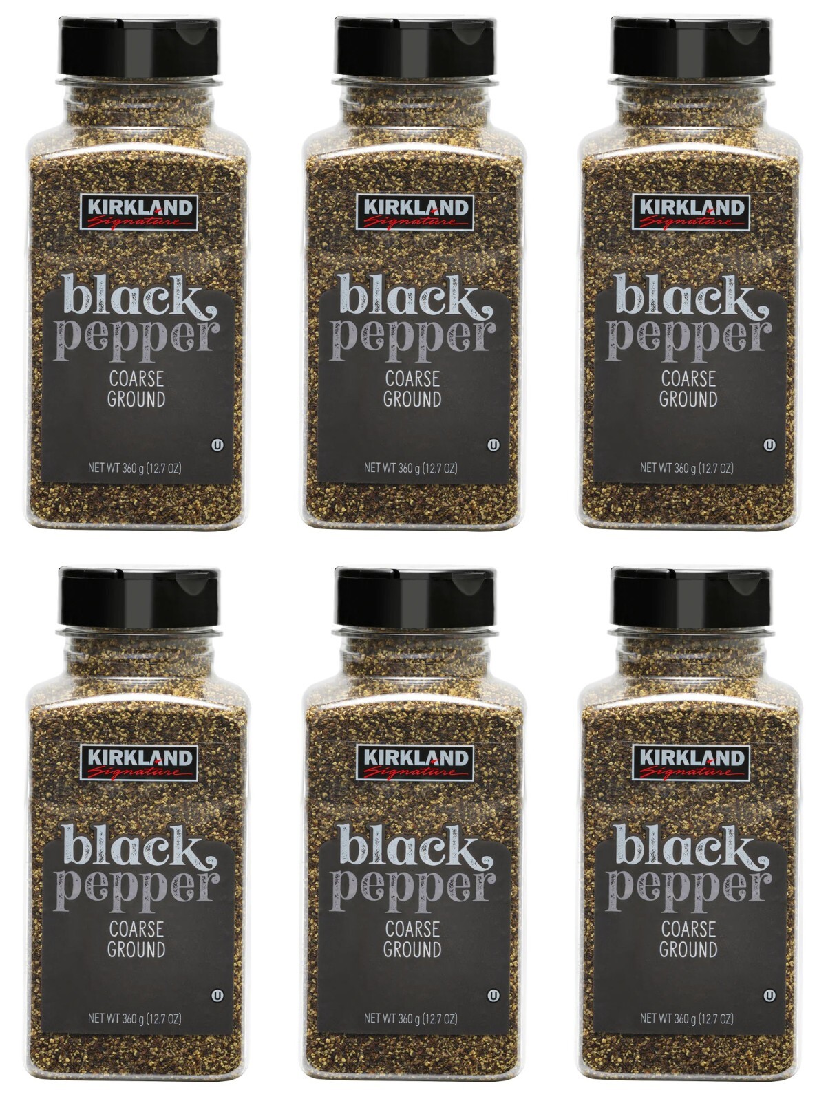 6 PACK – Kirkland Signature Coarse Ground Black Pepper 12.7 oz