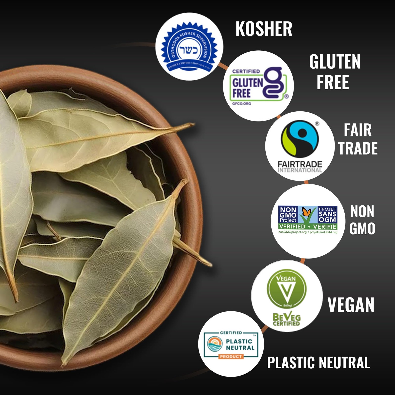5Senses Whole Bay Leaves | Hojas de Laurel, Laurel Herbs | 50 Gram/ 1.75 OZ