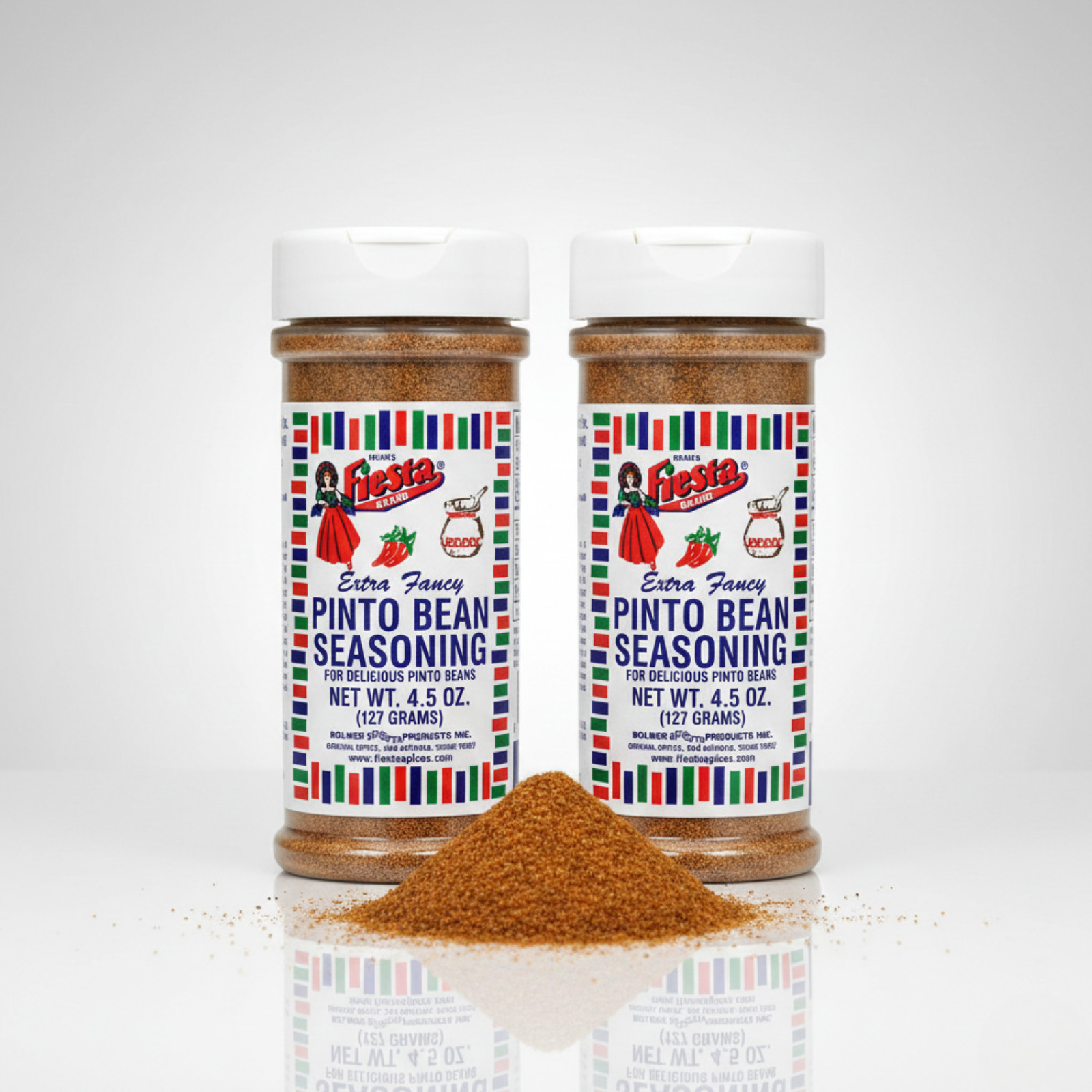 2 PACK Bolner’s Fiesta Pinto Bean Seasoning 4.5 oz Bottles Texas Mix