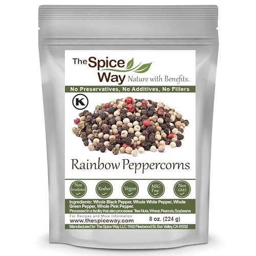 Rainbow Peppercorn Blend 8oz Whole Mixed Black White Pink Green No Additives