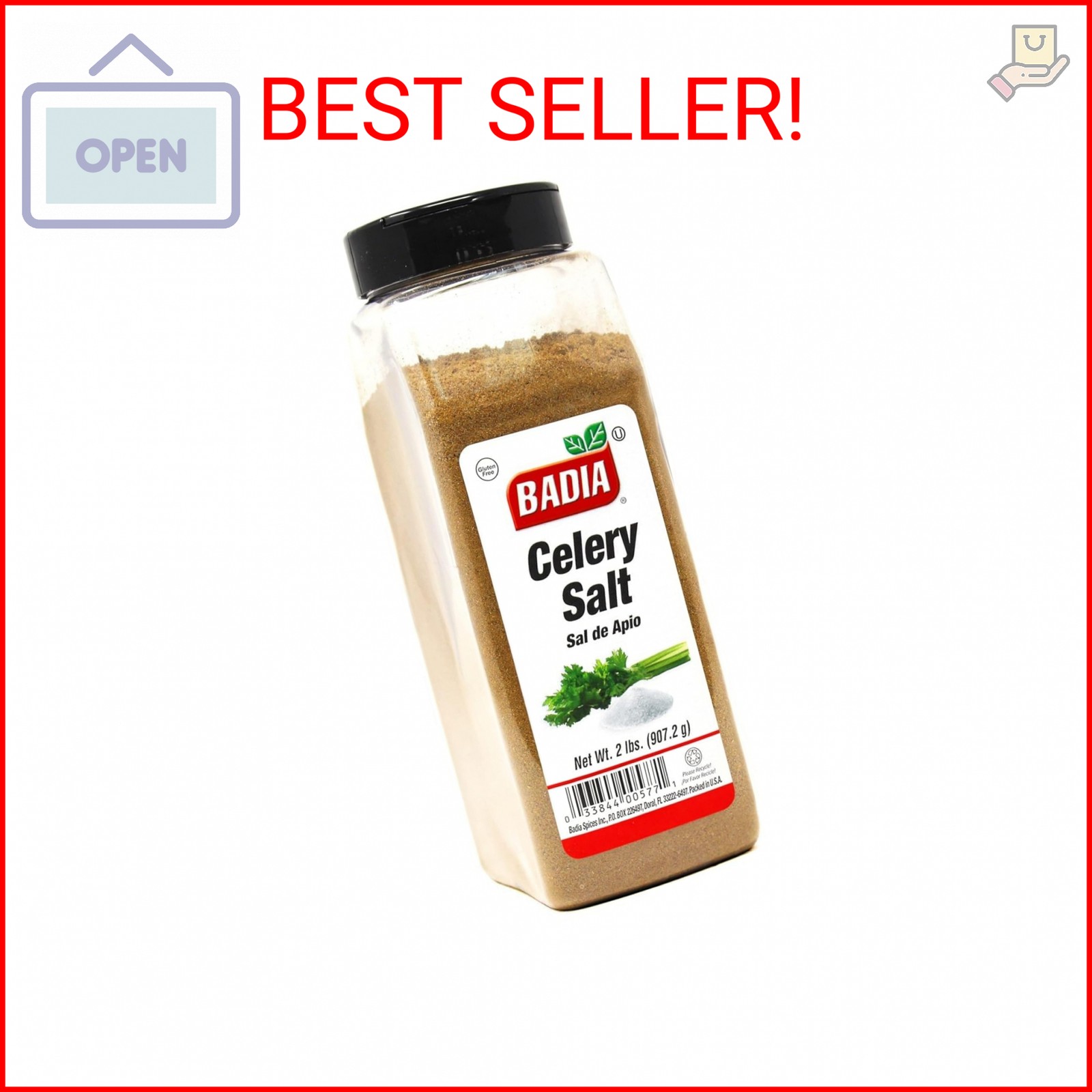 Badia Celery Salt, 2 Pound – Flavorful Blend of Ground Celery Seed & Salt for Se