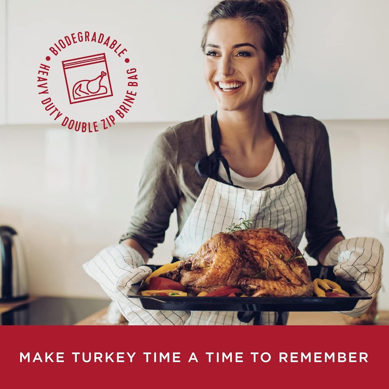 Ultimate Turkey Brining Kit: Natural Herbs, Recipes & Double-Zipper Bag Included
