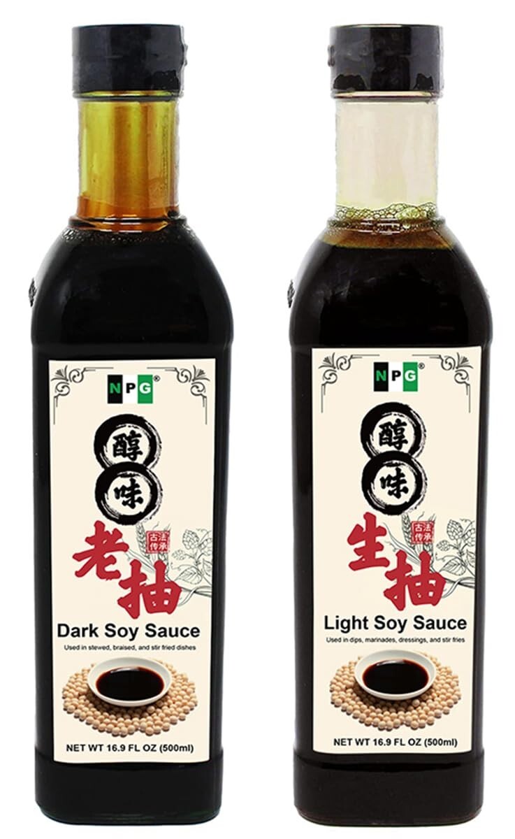 NPG Premium Light and Dark Soy Sauce Set 16.9 FL Oz
