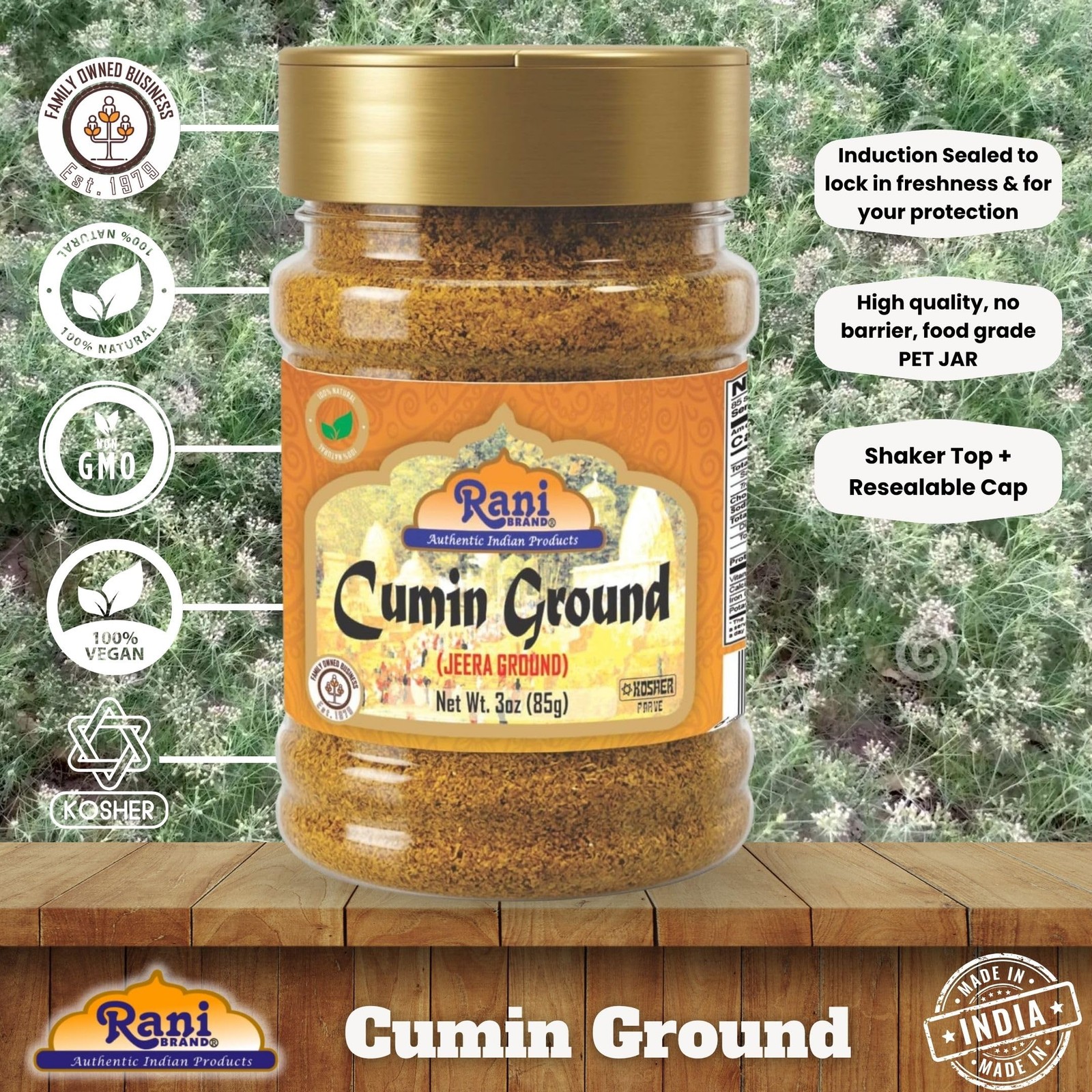 Rani Cumin (Jeera) Powder Spice 3oz (85g) PET Jar