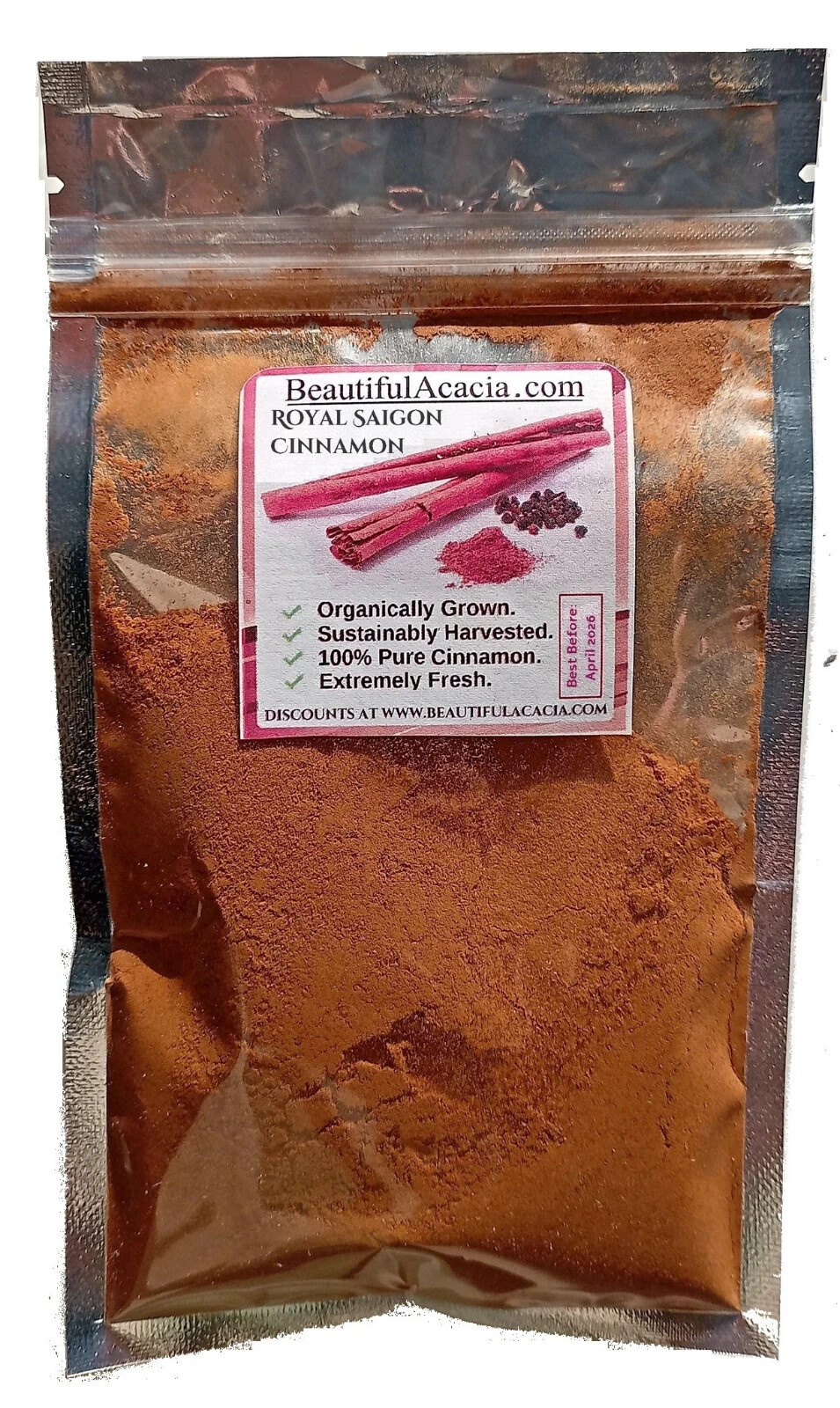Fresh Organic Royal Saigon CINNAMON POWDER, Pure Cinnamomum Loureiroi
