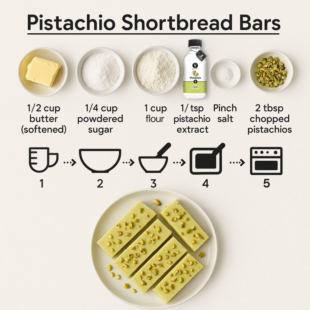 Pistachio Extract – 2 Ounce Water-Soluble Kosher, Sugar-Free, Concentrated Nu…
