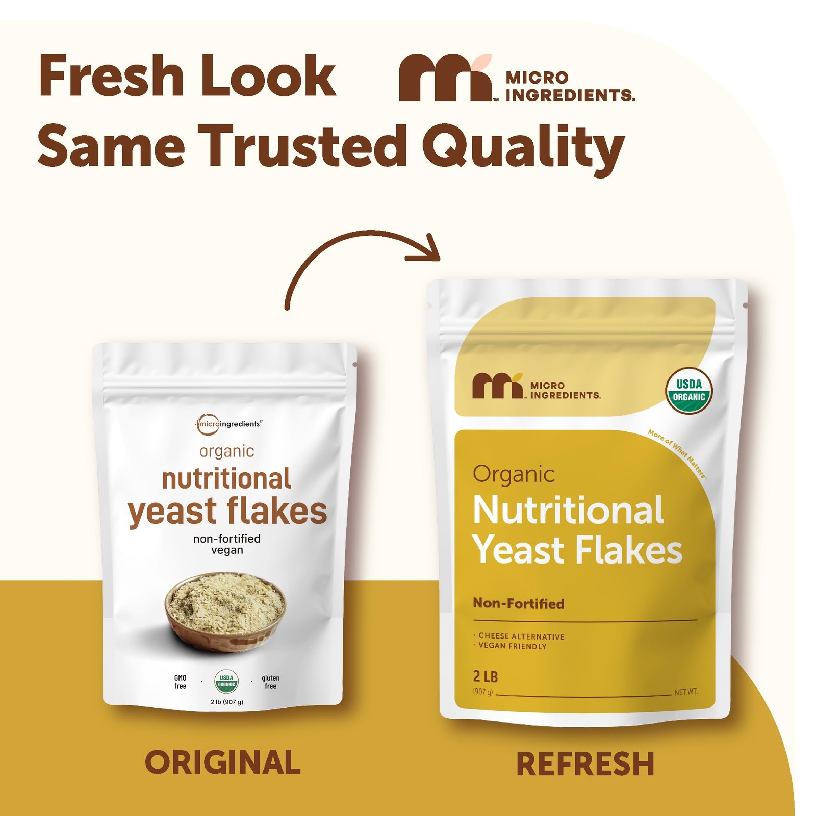 Organic Non-Fortified Nutritional Yeast Flakes, 2 Pounds | Vegan Protein, B V…