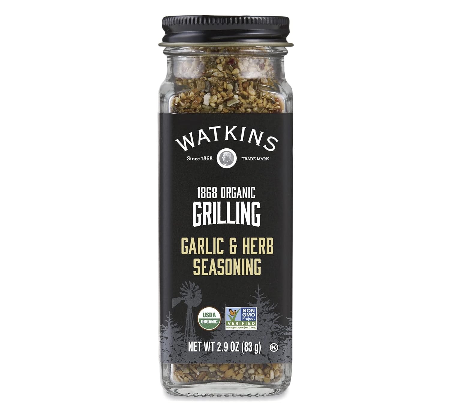 Watkins Organic Grilling Garlic & Herb Seasoning, 2.9 oz