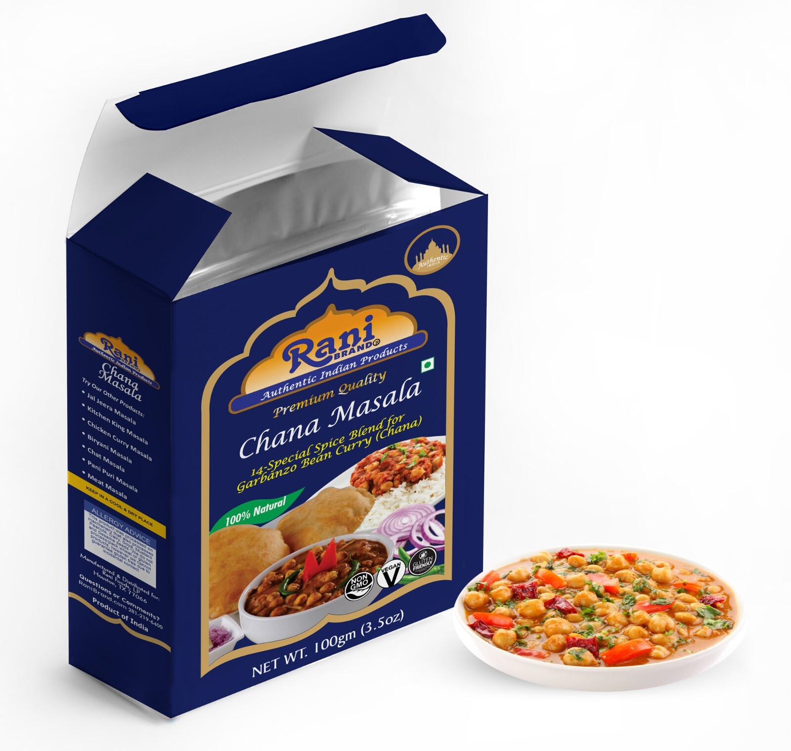 Rani Chana Masala (Garbanzo Curry 15-Spice Blend) 3.5oz (100g)