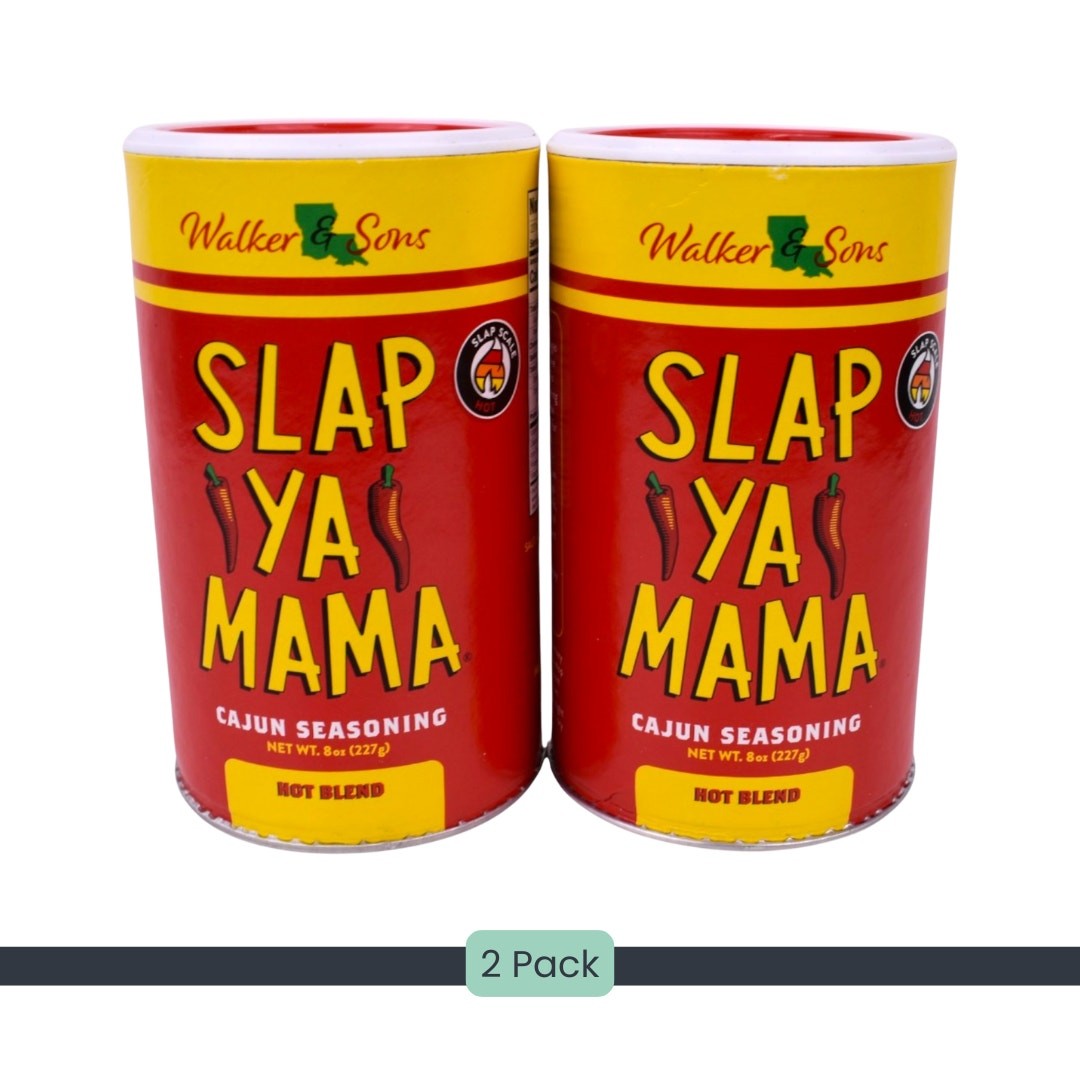 Walker & Sons Slap Ya Mama Cajun Seasoning Hot Blend 2 Pack 8oz Each