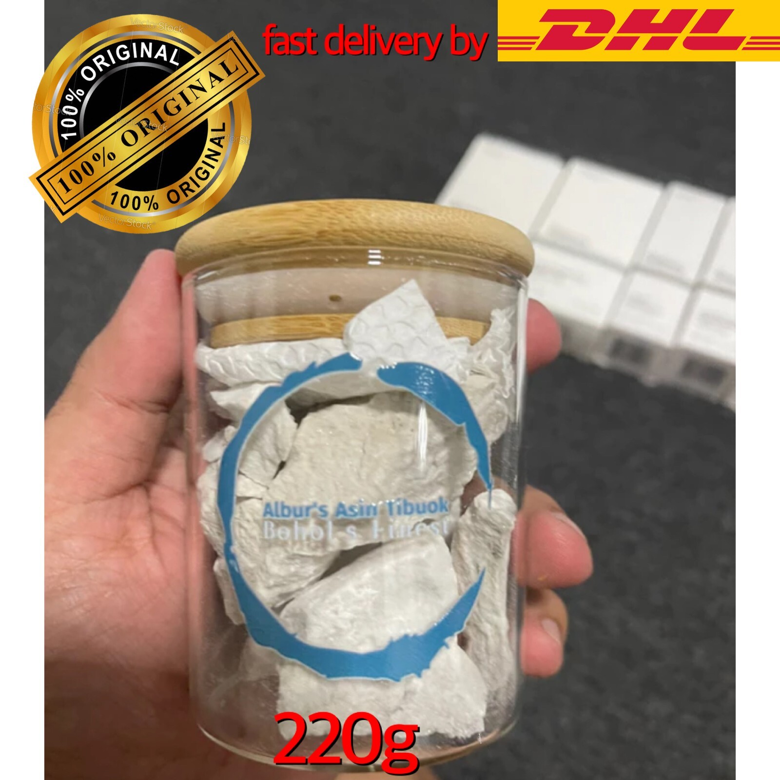220G “Asin Tibuok” Bohol Phils. Dinosaur Egg Coconut Sea Salt Authentic – DHL