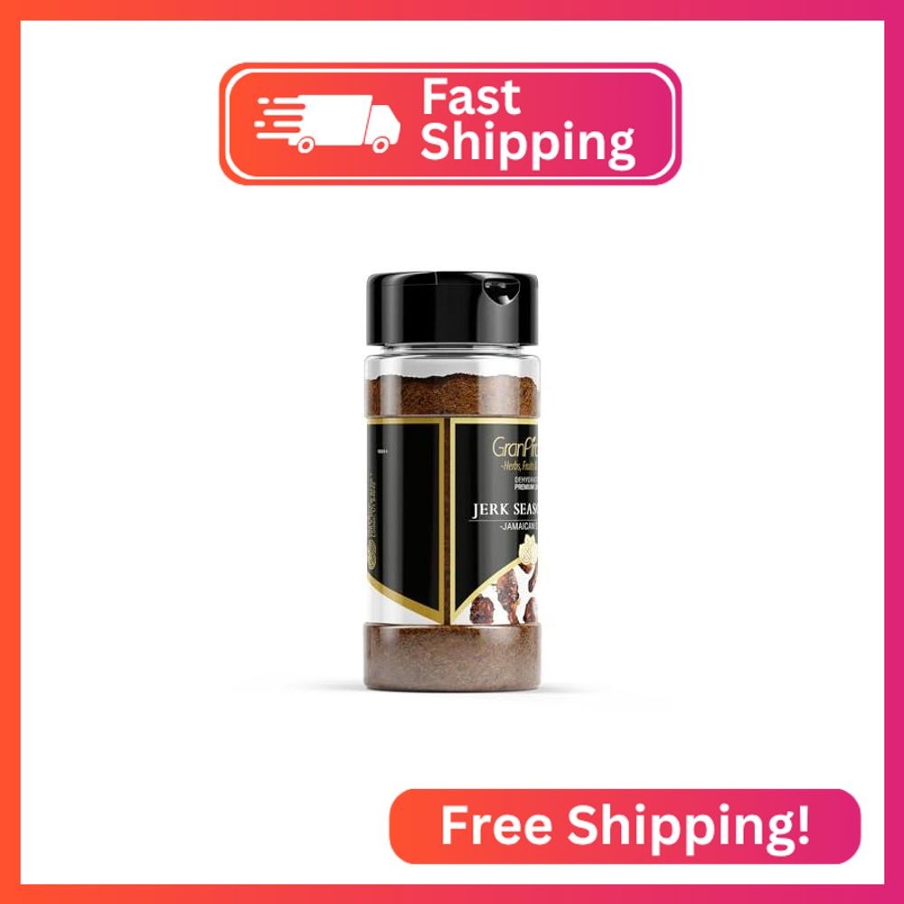 GranAroma Jamaican Jerk Seasoning, Spicy Marinade, Flavorful Dry Rub, Chicken an