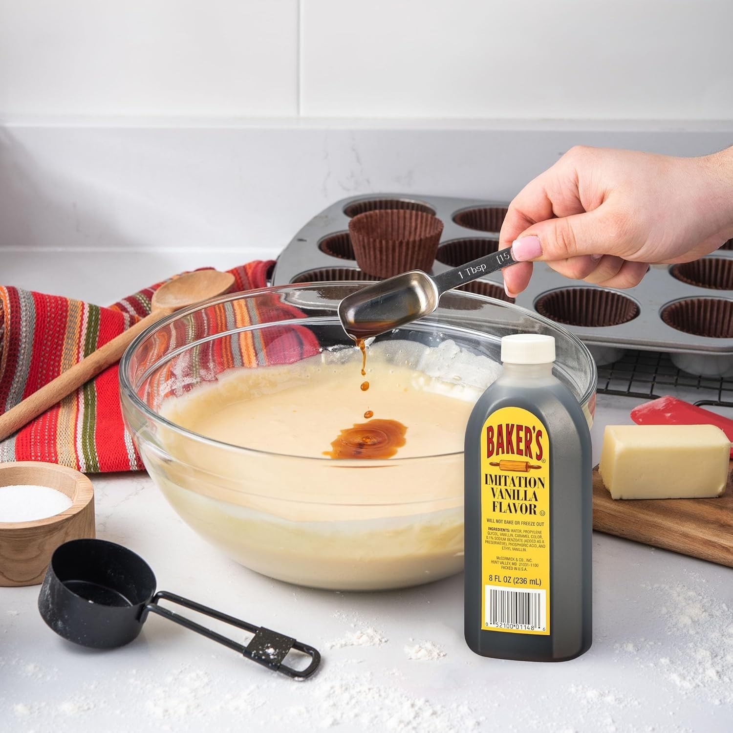 Versatile Imitation Vanilla Extract – 8 fl oz Bottles, Perfect for All Bakes
