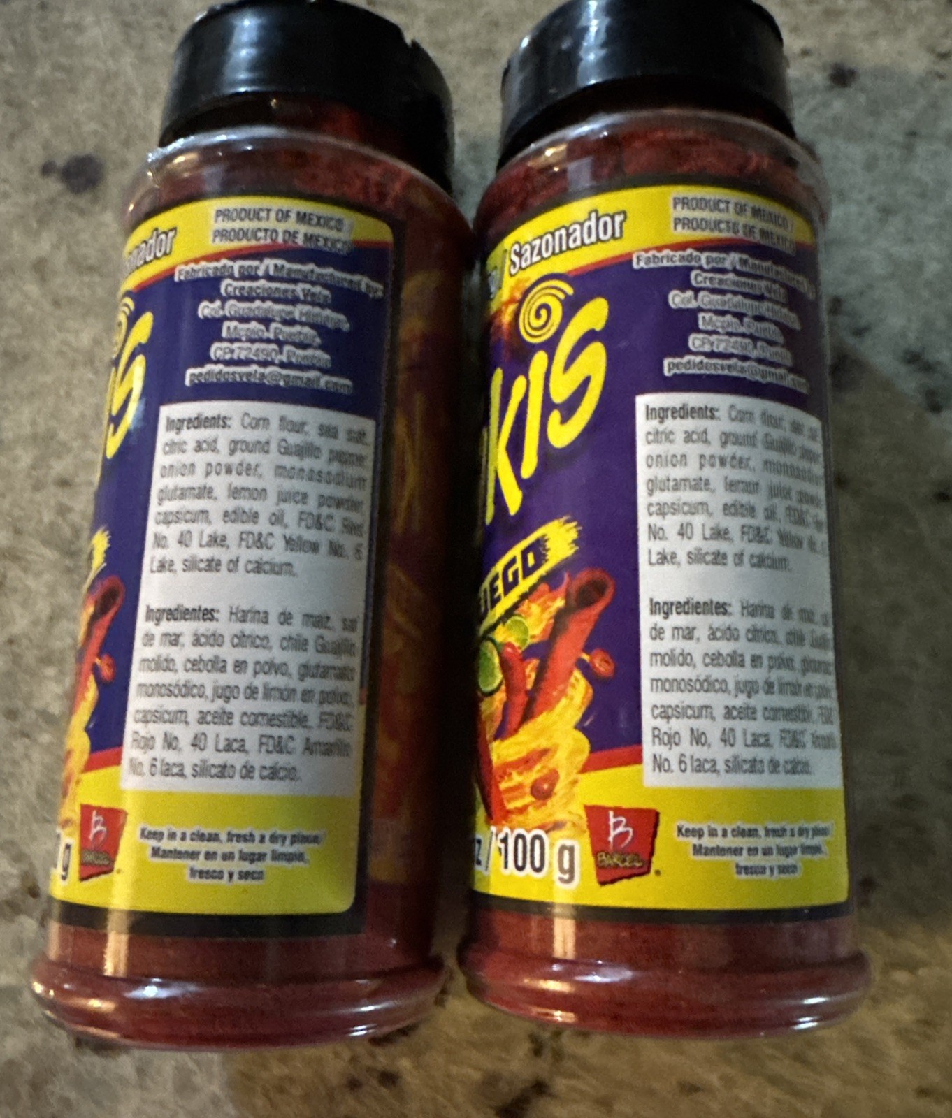 2X ORIGINAL TAKIS FUEGO Seasoning Powder 🇲🇽 Ideal for Snacks. 3.52 Oz