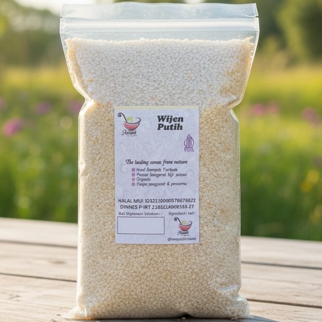White Sesame Seeds 1kg | Halal | Kitchen Topping & Baking | Eco Conscious Flavor