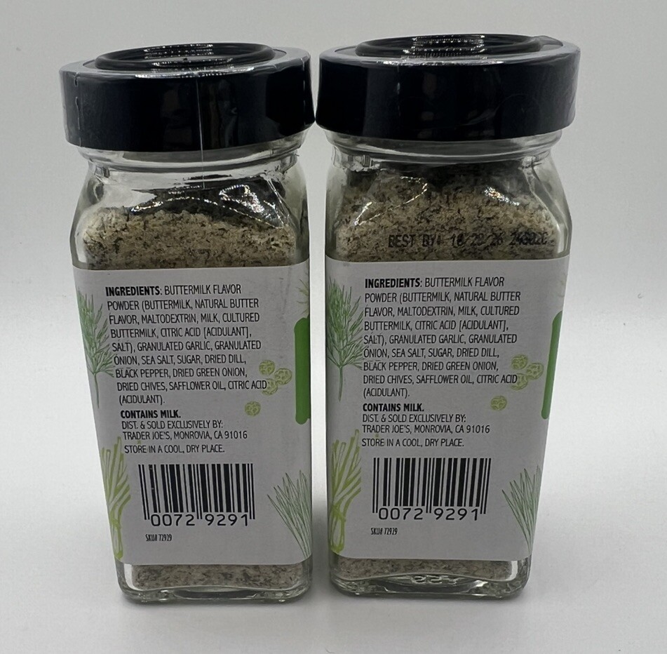 2 Pack Trader Joe’s Kitchen Ranch Seasoning Blend 2 oz Ea.