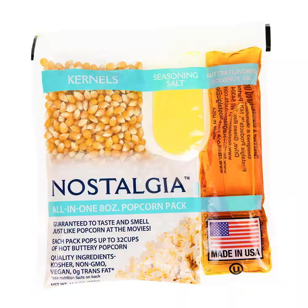 Premium 8-Ounce Popcorn, Oil and Seasoning Salt All in 1 Packs-24