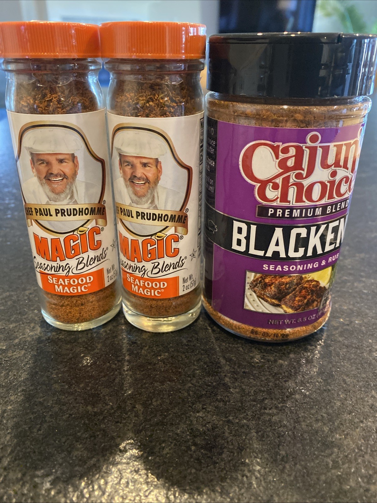 Chef Paul Prudhomme’s Seafood Magic Seasoning / Cajuns Choice Blackened Lot 907