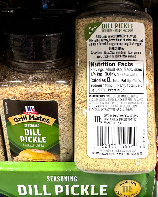 McCormick Grill Mates Dill Pickle Seasoning 13.26 oz Grillmates Mix 6/26