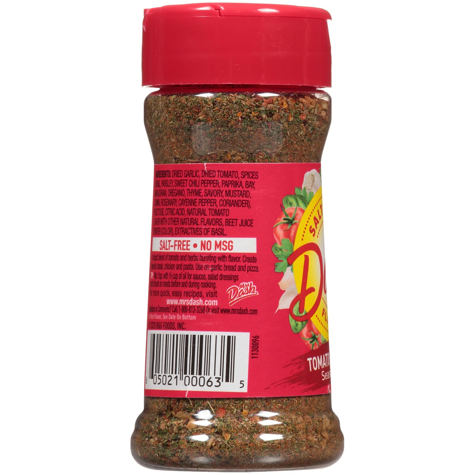 Dash Salt-Free Seasoning Blend, Tomato, Basil and Garlic, 2 Fl Oz (Pack of 1)
