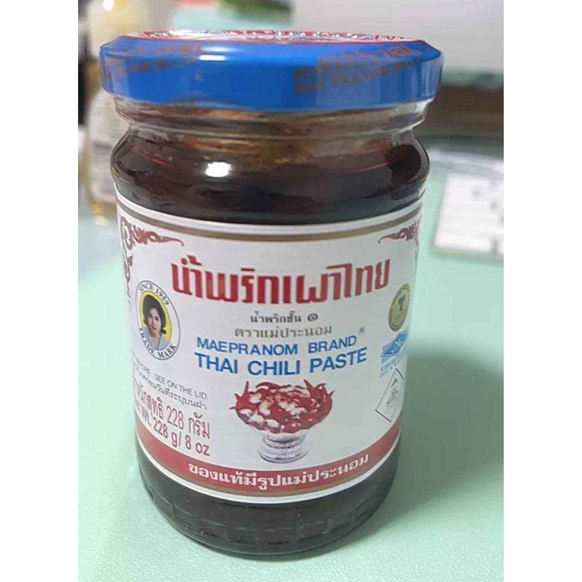Maepranom Thai Chili Paste Authentic Nam Prik Pao Seasoning 228 g x 2