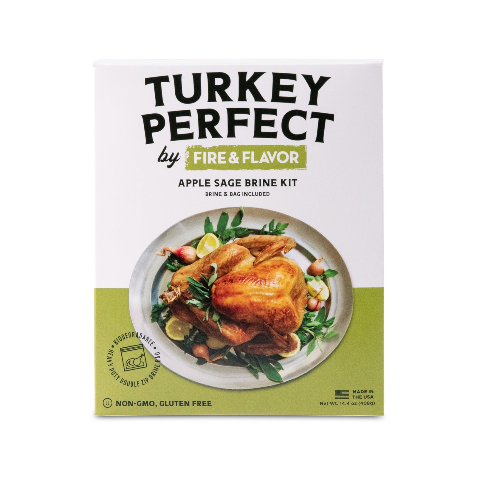 Apple Sage Turkey Perfect Brine – Turkey Brine Kit with Bag for Roasting, Gri…