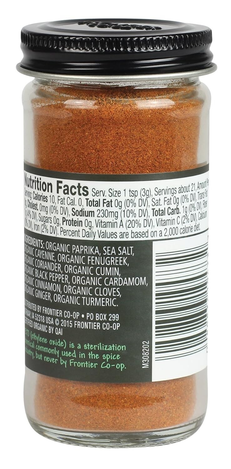 Certified Organic Berbere Sauce Seasoning – 4.6 Oz Total (2 Bottles)