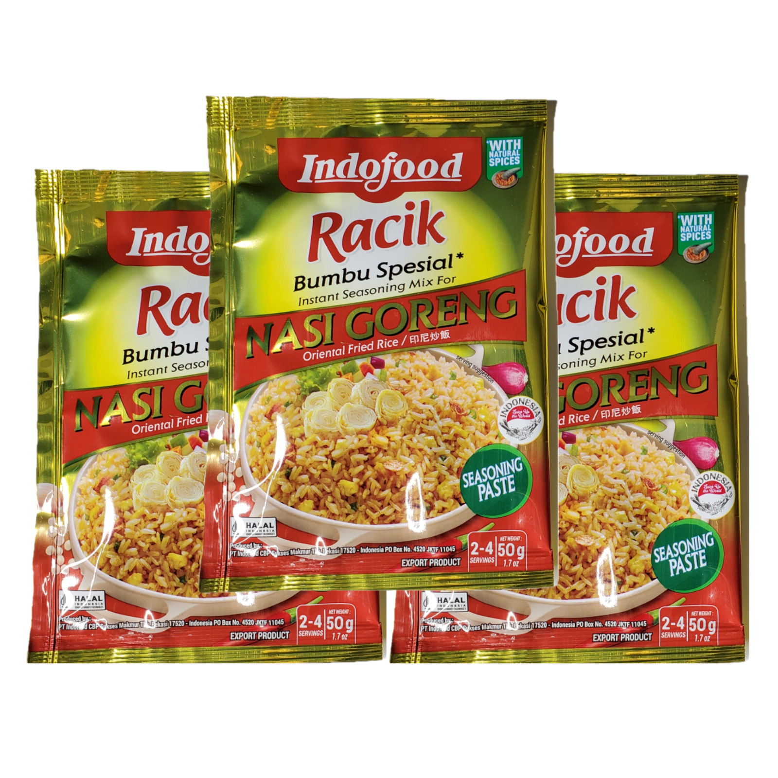 Indofood Nasi Goreng Instant Seasoning Mix Paste For Oriental Fried Rice 3 Pack