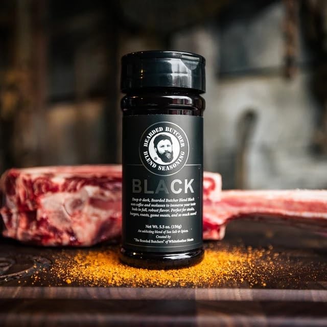 Bearded Butchers Black Blend Seasoning, 5.5 oz Ounce (Pack of 1),