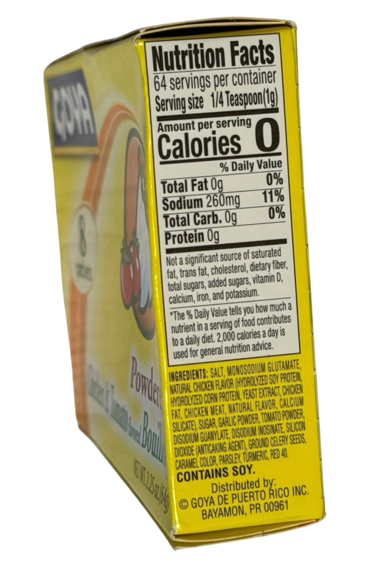 40 Packets Goya Powdered Chicken & Tomato Flavored Bouillon (5x 8 ea) Ex: 9/29