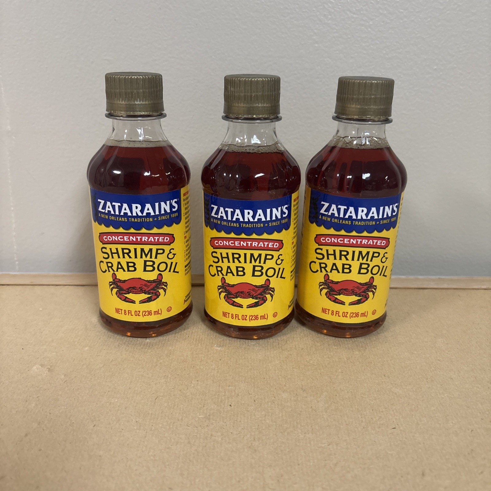 Zatarains Crab and Shrimp Boil Orleans Style Liquid Concentrated 8oz (3pack)