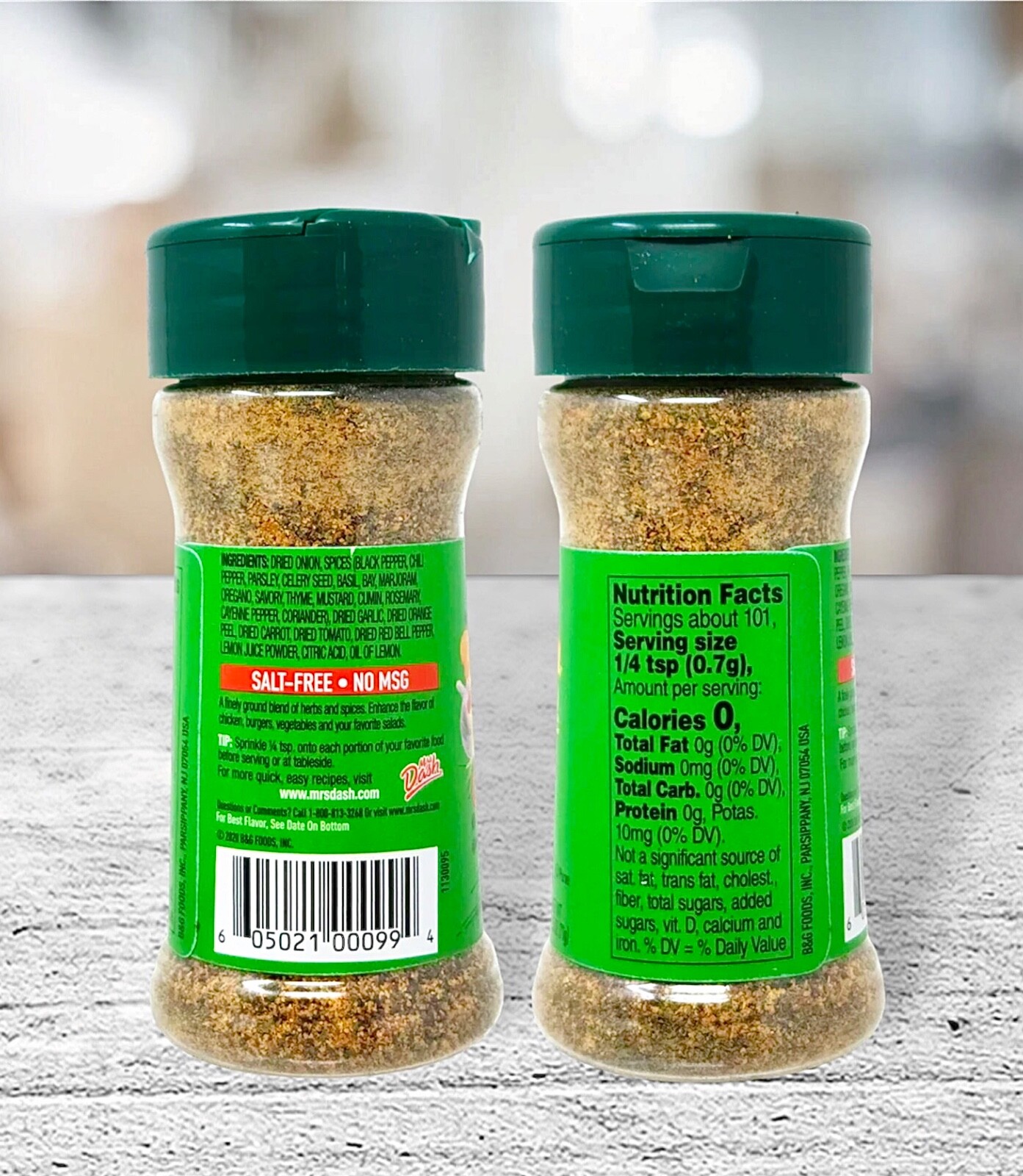 Dash Salt-Free Table Blend Seasoning Blend ~ No MSG~2.5oz Each