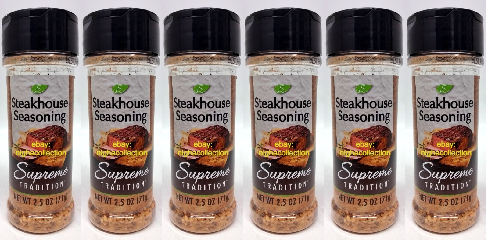 ( LOT 6 ) Steakhouse Seasoning 2.5 oz Each BB: 11/2026 New SEALED
